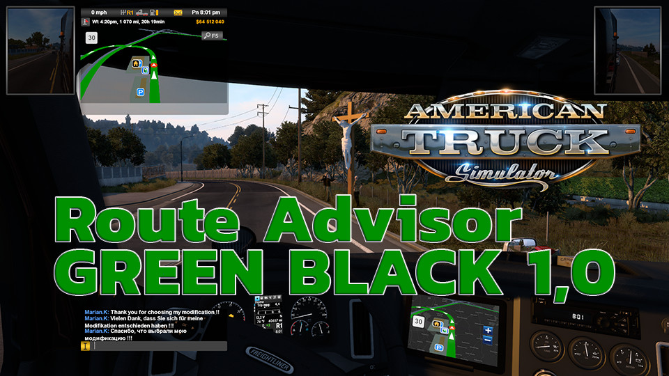 Route Advisor GREEN BLACK